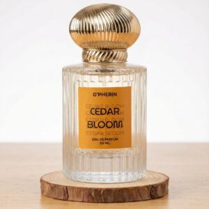 D'Pherin Cedar Bloom Unisex EDP 50ml – Spicy Floral & Leather Fragrance | Saffron, Rose, Pink Pepper & Vanilla