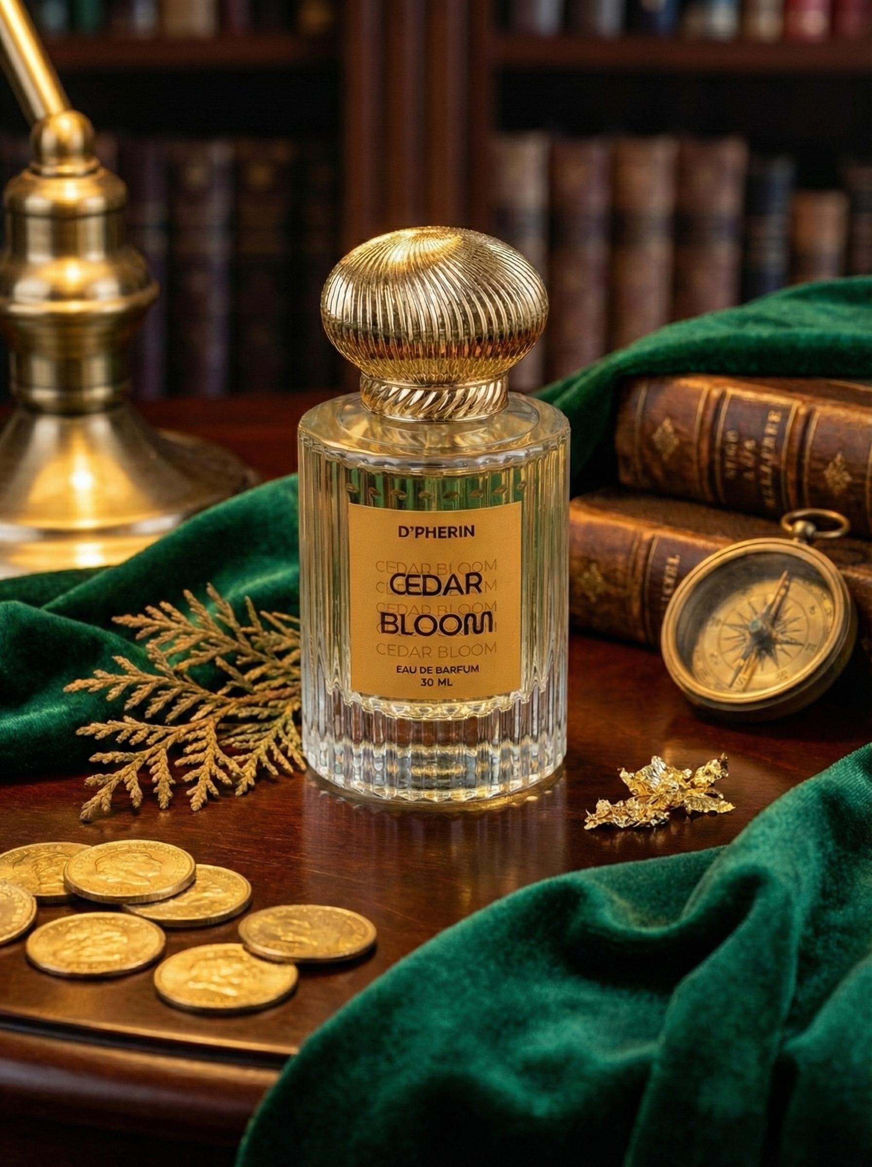 D'Pherin Cedar Bloom Unisex EDP 50ml – Spicy Floral & Leather Fragrance | Saffron, Rose, Pink Pepper & Vanilla - Image 3