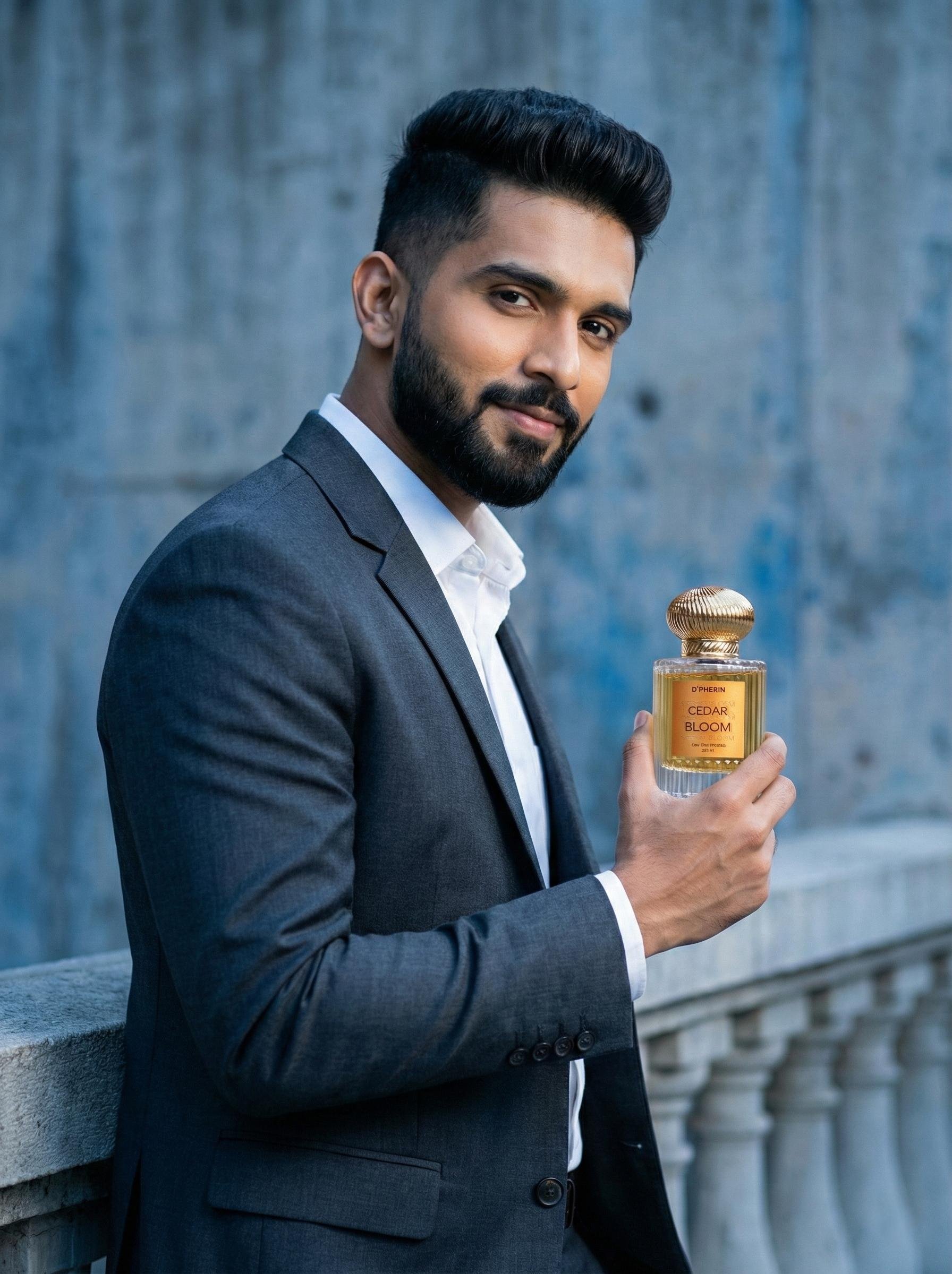 D'Pherin Cedar Bloom Unisex EDP 50ml – Spicy Floral & Leather Fragrance | Saffron, Rose, Pink Pepper & Vanilla - Image 4