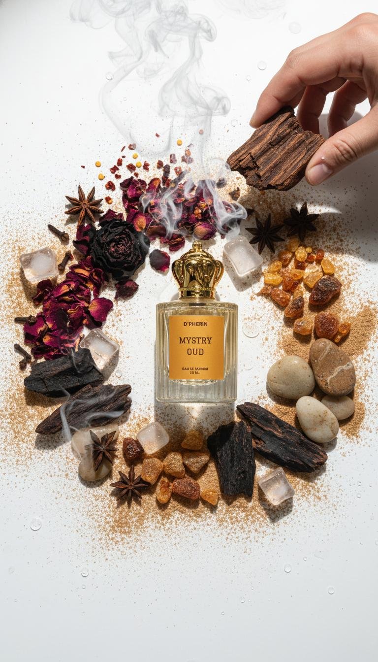 D'Pherin Mystery Oud EDP – Spicy Floral, Amber & Sandalwood – 50ml | Warm Earthy Unisex Perfume Copy - Image 5