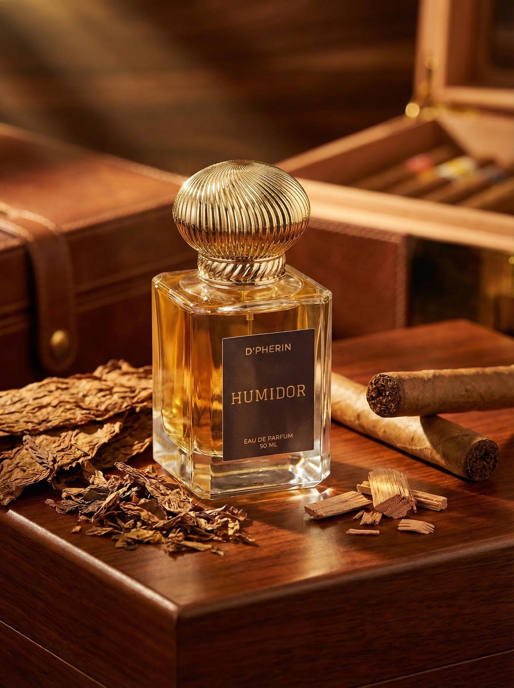 D'Pherin Humidor EDP 50ml – Rich Sweet Tobacco, Spices & Aged Cedarwood | Premium Warm Unisex Fragrance Copy - Image 4